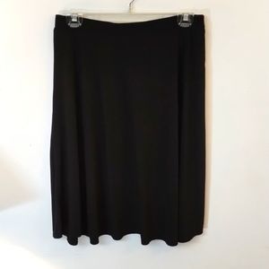 Full Flare Black Knee Length Black Skirt Size M by George